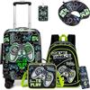 HTgroce Valigia Bambini, Trolley Bambino con Cuscino per il Collo, Valigia Per Bambini, Trolley Bambino da Viaggio, Valigia Ragazzo, Valigia Bimbo, Trolley Bagaglio a Mano Bagaglio per bambini
