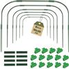 EXLECO 6Pcs Archi per Serra Orto Tunnel per Piante con Clips Cerchi da Giardino per Serra Coperture a Tunnel 90x80cm Cerchi per Serre Tunnel per Piante da Giardino per Copertura Piante Frutta Verdura