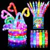 Piucrty 12 Pezzi Braccialetti Luminosi Fluorescenti Gadget Compleanno Giochi Bambini Decorazioni Regalini Fine Festa Neon Led Natalizie Halloween Utili Giocattoli Addobbi Starlight Fluo Braccialetti Luminosi