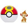 Pokémon Clip 'N' Go Chimchar and Repeat Ball - Include personaggio da battaglia da 5,1 cm e accessorio per palla ripetuta