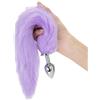 BONDAGERIE® Coda con plug anale in acciaio, colore lilla Dimensione: M