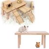 SZSMW Piattaforma In Legno per Cricet - Piattaforma di Gabbia - Piattaforma di Piccoli Animali - Adatto A Criceti,Conigli,Cavie,Il Taglio è Pulito E Liscio E Non Danneggerà Il Tuo Animale Domestico(M)