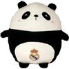 CYPBRANDS Real Madrid- Peluche, Orso Panda, 30 cm, Colore bianco e nero, Prodotto ufficiale