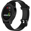 INF Cinturino compatibile con Garmin Vivoactive 3 / Vivomove/Vivomove HR, cinturino di ricambio in morbido silicone da 20 mm per Vivoactive 3 Music/Forerunner 245/645 Music, nero