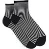 Gallo Calze cortissime donna cotone righe windsor con rotolino nero