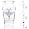 BEEFSTONE Decanterino POP -Decanter per vino e aeratore con scatola regalo in legno Set brevettato con decanter per vino, perline di vetro e aeratore in scatola regalo in legno vetro realizzato a mano in Italia