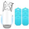 LZEXIN 1 Pezzi lampada antizanzare,Luce Blu Zanzare Insetticida a Presa con Luce UV,cattura insetti Con 6 Pezzi Colla per mosche,zanzariera elettrica per Mosche della Frutta, Zanzare, Moscerini, Falene