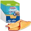 Spontex Microfibre - 12 panni in microfibra con fibre riciclate, riutilizzabili, 12 x 1 pezzo, colore: Giallo