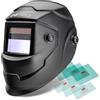 IPOTOOLS Casco automatico per saldatura IPOTOOLS J500A - Casco per saldatore con True-Colour, solare, 2 sensori di alta qualità, ampio campo visivo (92 × 42 mm) con livelli di protezione DIN 4/9-13, classe