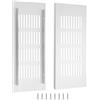 QIMEI-SHOP Griglia di Ventilazione Rettangolari Griglia d'aria Alluminio Griglie D'Aerazione con Vite per Sfiato di Porte Armadi Scarpiere 20 x 8 cm Argento 2 Pezzi