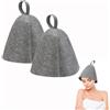 FIBOUND 2 Pezzi Cappello in Feltro per Sauna spa, Cuffia Sauna Anti-Calore, Cappello da Sauna Flessibile, Cappelli da Sauna Durevoli, Cappelli da Sauna a Vapore, per Bagno Turco Caldo e Asciutto