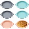 YZROHYI 6 Pezzi Stampo Torta Silicone Rotondo 12 CM,Stampo Pancake Friggitrice Ad Aria,Tortiera in Silicone da Forno,Cake Mold,Tortiera Per Tiramis,Stampi Rotondi per Dolci,Teglia Muffin