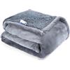 Nobleza Coperta Impermeabile per Cani, M 100 x 75cm Coperta Morbida e Soffice per Cane, Lavatrice, Reversibile Protettore per Divano, Grigio