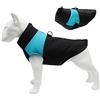 Homieco Cappotto Impermeabile per Cani, Giubbotto Imbottito Calda Impermeabile per Cane, Pet Vestiti Cani Inverno - Blu