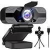 IFaca 1080P Webcam PC with Dual Microphone,30FPS Full HD USB Webcam,Upgraded Autofocus, Light Correction,Noise Cancellation,Privacy Shutter and Tripod, Camera for Video Calling, Conference and Studio
