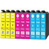 Yowell 9 cartucce 33XL compatibili con Epson 33XL ciano magenta giallo per Epson Expression Premium XP-530 XP-540 XP-7100 XP-900 XP-630 XP-635