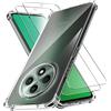 Anoowkoa Custodia Cover per OPPO Reno 12F/OPPO Reno 12 FS +2 Pezzi Vetro Temperato, Ultra Sottile Morbido TPU Trasparente Silicone Antiurto Protettiva Case Custodia con Assorbimento degli Urti