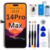 EFaith Schermo per iPhone 14 Pro Max LCD Full HD Touch Screen Digitizer Assembly con kit di riparazione completo + protezione schermo + adesivo impermeabile
