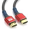 looyotul 8k Cavo Hdmi 2m Ultra Alta Velocità Cavo 2.1 HDMI 4K@120Hz 8K@60Hz 48gbps Connettore Placcato Oro 3D eARC Ethernet HDMI per HDTV Monitor Laptop Roku TV PS4/PS5 (Rosso)