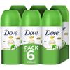 Dove Go Fresh Cetriolo Roll-On 50 ml, Confezione da 6