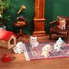 Minamzee 1:12 Set Accessori Arredamento Per Case Delle Bambole, 3 Pezzi Orologio A Pendolo Vittoriano, Fonografo Vintage E Tavolino Rotondo Mini Decorazioni Per Soggiorno, Camera Da Letto E Ufficio