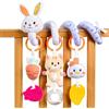 TUMAMA Kids Giochi a Spirale Passeggino Neonato, Giocattolo Neonati 0 3 6 Mesi, Regali Nascita Bimba, Sonaglio Neonato Femmina Giochi Neonati - Coniglia