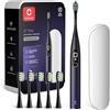 Oclean Spazzolino elettrico sonico X Series Pro Gift Set, Schermo di touctile intelligente, 32 Livelli di intensità, 3 Modalità, 30 Giorni, 6 Teste di pennelli, Custodia di viaggio, Viola