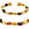Baltic Secret Selected Baltic Amber Bracciale in vera ambra - Gioielli del Mar Baltico - Bracciale grezzo anti-stress in perle di ambra baltica - Gioielli in vera ambra - popolare come bracciale con pietra portafortuna (colorato, 22