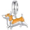 luvhaha In esecuzione Corgi Dog Charms in argento Sterling 925 Simpatico Cucciolo Charm Ciondolo Fits Pandora Bracciale Collana per le donne, keineKeine Größe verfügbar, Argento sterling, Zirconia cubica