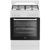 Beko FBST62110DW cucina a libera installazione bianca, 60x60cm, piano gas, forno elettrico statico, grill elettrico, 73 Lt, Сlasse A