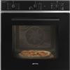 SMEG FORNO INCASSO SF64M3S1PZB NERO 65lt,termoventilato,9 funzioni,vapore,vap.clean,pizza,cl.A