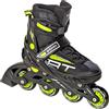 RAVEN Profession Pattini in linea Inline Skates per bambini e adulti OPZIONALE 2in1 con Pattini da ghiaccio regolabili (Black/Lime senza pattini, 38-42 (25cm-27,5cm))