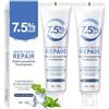 Pipihome 2 pezzi Idrossiapatite Dentifricio, 7,5% Idroxiapatite Toothpaste, Dentifricio Denti Sensibili, Dentifricio Senza Fluoro, Rafforzamento Dei Denti, Alito Fresco