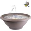 matches21 HOME & HOBBY Set di fontane solari XXL, per esterni, grande ciotola da 60 cm, tortora come fontana da giardino