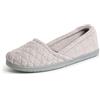 Dearfoams Katie Velour Secure-Fit Closed Back Memory Foam Comfort Slip on Loafer W/Rubber Sole, Pantofole Donna, Sleet, Small