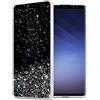 Cadorabo Custodia compatibile con Samsung Galaxy S9 PLUS in Nero con Glitter - Custodia protettiva in silicone TPU con glitter scintillanti - Ultra Slim Back Cover Case