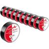 POPPSTAR Nastro isolante in PVC 10 m (larghezza 18 mm, spessore 0,18 mm), nero, 10 rotoli