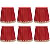 Alvinlite Paralumi per lampadari Set di 6 paralumi, coprilampada Piccolo Uno Fitter Paralumi a Campana Bordeaux per Sostituzione Lampada a Sospensione lampadario da Terra