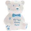 L & P Home & Gifts MY First Teddy Bank Blu, Ceramica, Bianco, Taglia Unica