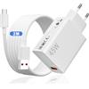 ACAGET 45W Caricabatterie Caricatore per Redmi Note 15 Pro 14 13 con Cavo USB C 2M Caricabatterie rapido Adattatore per Turbo-Charge Cavo USB Type-C per Redmi 15C 14C 13C Note 14 13 12 11 Pro per POCO X7 M6