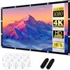 FOGARI Schermo Proiettore 100 Pollici, Telo Proiettore Portatile 16:9 Full HD 4K, 221 x 125 cm Schermo Doppia Faccia,Anti Rughe Pieghevole,Portatile Lavabile, Schermo Proiezione per Esterni per Home theater