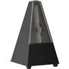Wittner Metronomo Taktell forma piramidale Sistema Maelzel Serie 800K - Custodia in plastica - Senza campana - Con coperchio in plexiglass - Nero - Non richiede batterie - Made in Germany