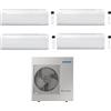 Samsung Climatizzatore Quadri Split Windfree Elite S2 12+12+12+12 BTU con AJ100TXJ5KG/EU Inverter R-32 Wi-Fi Classe A++ ,