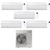 Samsung Climatizzatore Penta Split Windfree Elite S2 7+9+9+9+12 BTU con AJ100TXJ5KG/EU Inverter R-32 Wi-Fi Classe A++ ,
