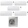 Samsung Climatizzatore Penta Split Windfree Elite S2 7+12+12+12+12 BTU con AJ100TXJ5KG/EU Inverter R-32 Wi-Fi Classe A++ ,