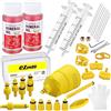 Yiezio Set di spurgo Freni Idraulico per Shimano, TEKTRO, MAGURA e Altri sistemi frenanti a Olio Minerale, Incluso Liquido per Freni a Olio Minerale ad Alte Prestazioni 120 ml