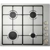 Delonghi De Longhi Piano Cottura YLG 60 L Inox 4 Fuochi Griglie Smaltate Nere 59.5x51cm"