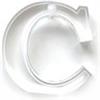 Lettera in plexiglass C LalfaPlex