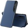 SIYOPINPFY Cover per Samsung Galaxy Note 10+ Plus, Custodia con Smart Clear View Windows Portafoglio Case Custodia Flip Pelle PU Case Antiurto Protettiva Cover per Galaxy Note 10+ Plus Blu QHC