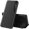 SIYOPINPFY Cover per Samsung Galaxy Note 10+ Plus, Custodia con Smart Clear View Windows Portafoglio Case Custodia Flip Pelle PU Case Antiurto Protettiva Cover per Galaxy Note 10+ Plus Nero QHC